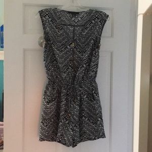 cap sleeve tribal print romper